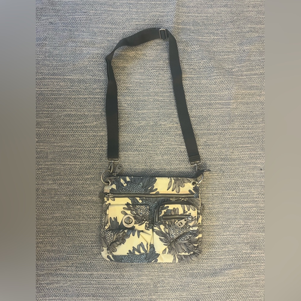 Baggallini Floral Print Nylon Crossbody Bag